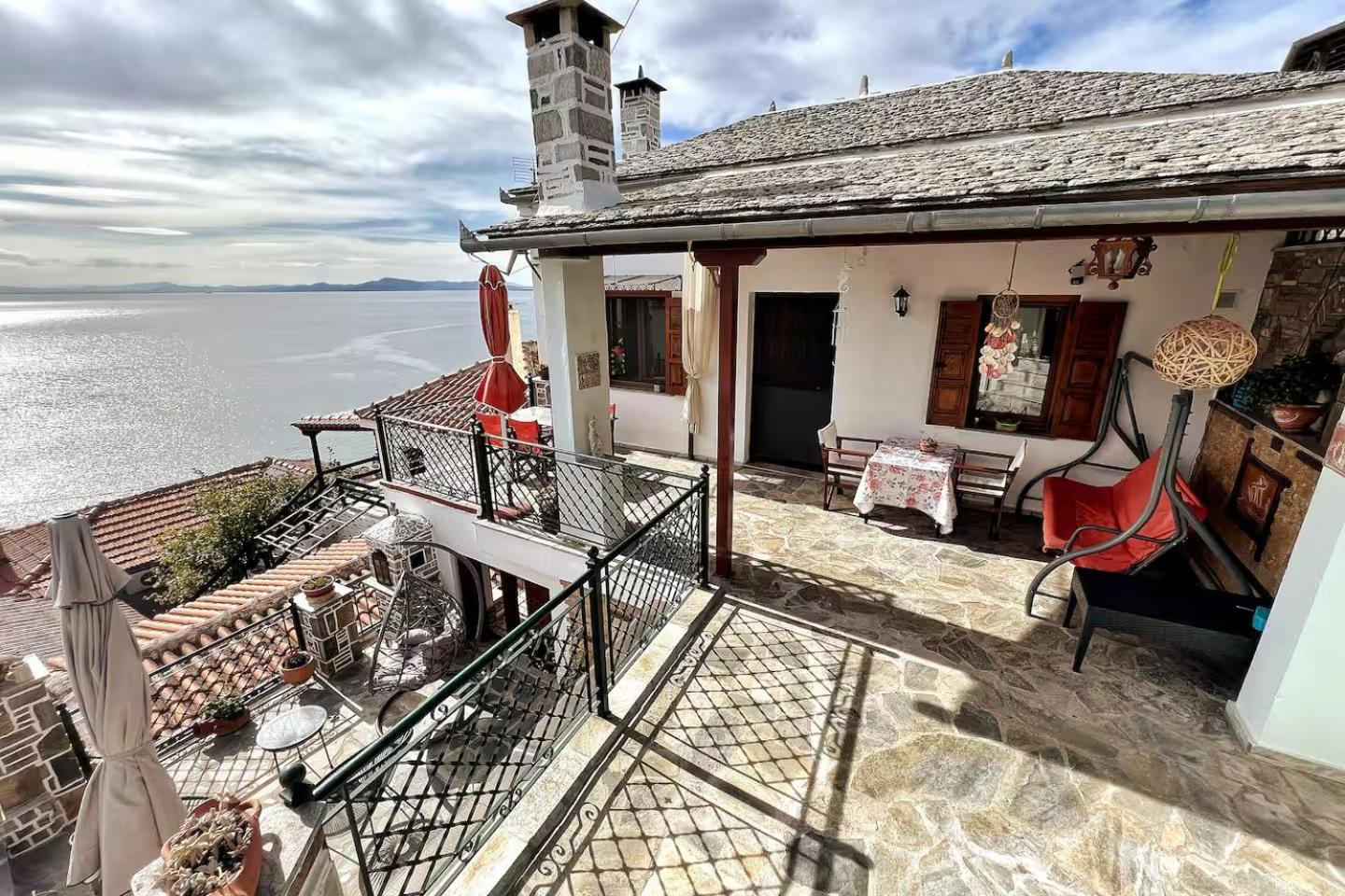 The Pagasetic Balcony - Magestic Sea Cottage โวโลส ภายนอก รูปภาพ