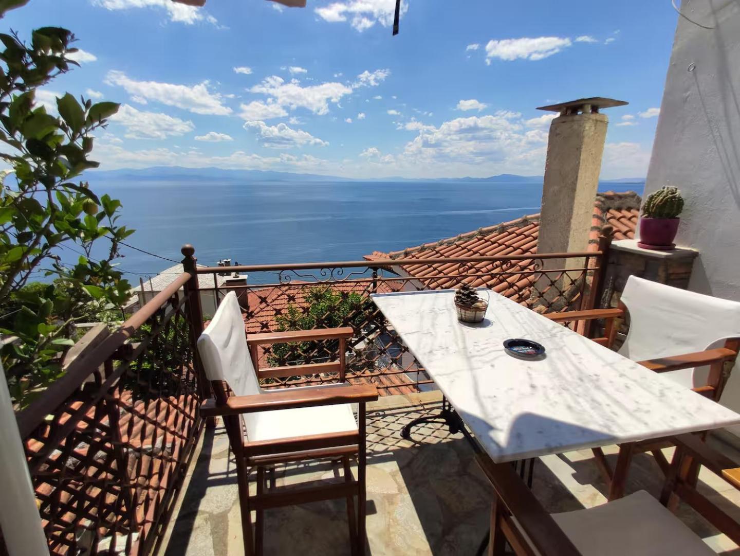 The Pagasetic Balcony - Magestic Sea Cottage โวโลส ภายนอก รูปภาพ